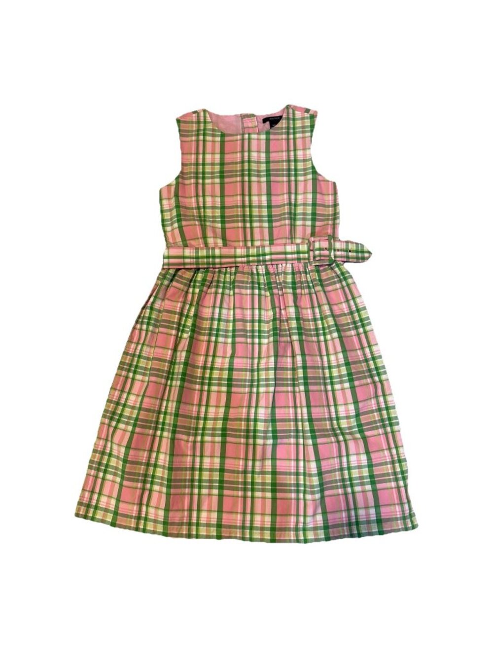 Nautica Girls Sleeveless Dress Size 14 Preppy Lined Belted READ